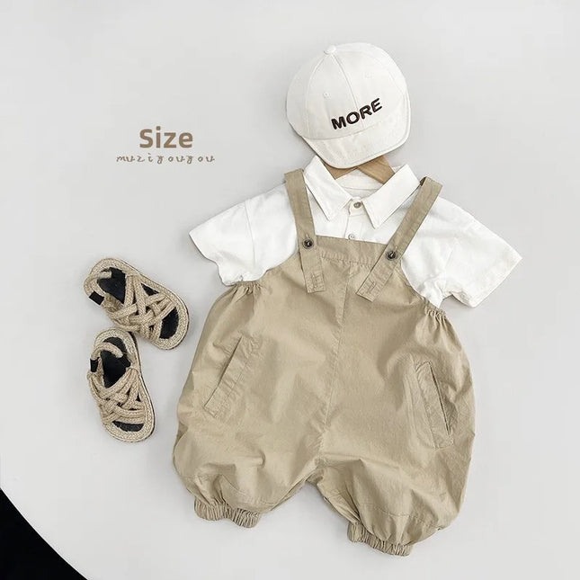 Trendy Kids Cotton Polo Shirt Short Sleeve Pure Color Summer Fashionable Children's Clothing for Boys And Girls