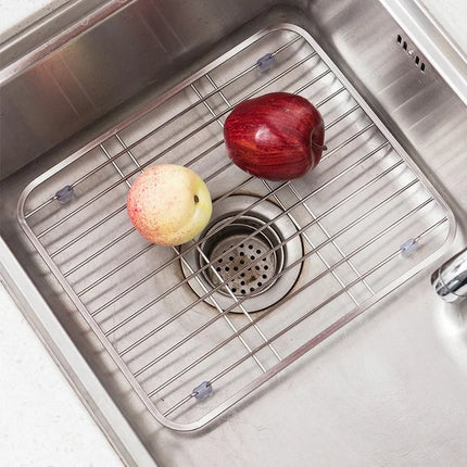 New Stainless Steel Sink Drainer Rack Multifunctional Kitchen Fruit Vegetable Dish Drying Rack Kitchen Sink Protector Grid