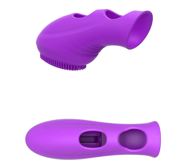 Couple Finger Vibrator for Women, Soft Silicone Clit Stimulator and G Spot Massager, Female Pleasure Adult Sex Toy
