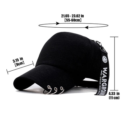 Classic Brim Design Metal Personalized Baseball Cap, Lightweight and Breathable Style! Four Colors To Choose From