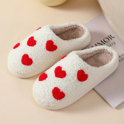 Women Indoor Slippers Warm Plush Home Slipper Autumn Winter Shoes Woman House Flat Floor Soft Silent Slides for Bedroom