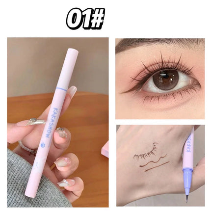 Ultra Slender Liquid Eyeliner Fast Drying Smooth Waterproof Eyeliner Pen Long Lasting Black Brown Lower Eyelash Pen Cosmetics