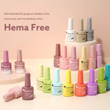 7.5ml Venalisa TPO FREE HEMA FREE Gorgeous Color Nail Gel Polish Long Wear Soak Off UV LED Gel Varnish Nail Manicure Gel Varnish