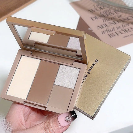 Stereoscopic Nasal Shadow Highlight Contouring Powder Palette Matte Brightening Face Shadow Contouring Powder Makeup Palette