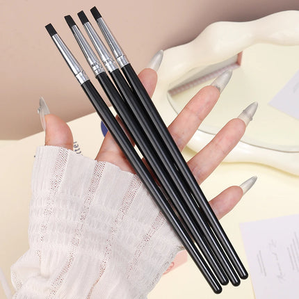 Silicone Eyeliner Brush Blade Multi-purpose Eyebrow Lipstick Brushes Easy To Use Nail Painting Pen Eyes Shaping Modeling Tools