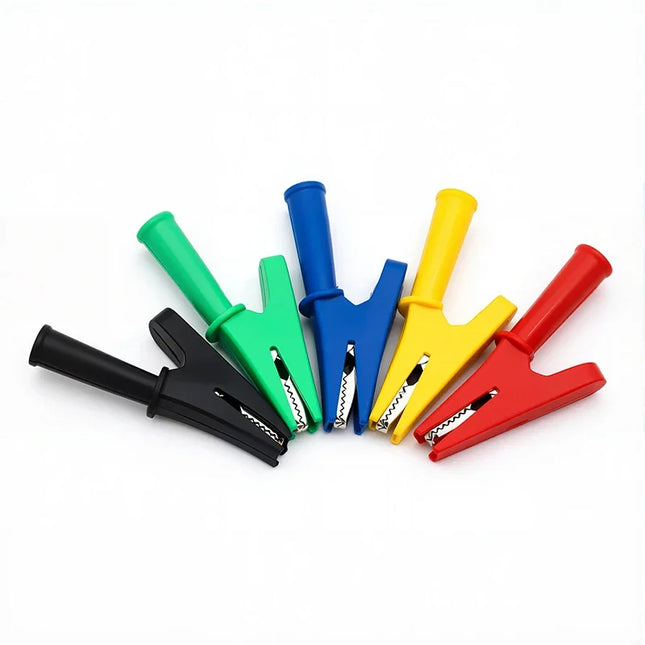 Alligator Crocodile Clip PVC  Insulated Handle Battery Test Clamp  Probe Connector Banana Plug  30A Electric Battery Welding