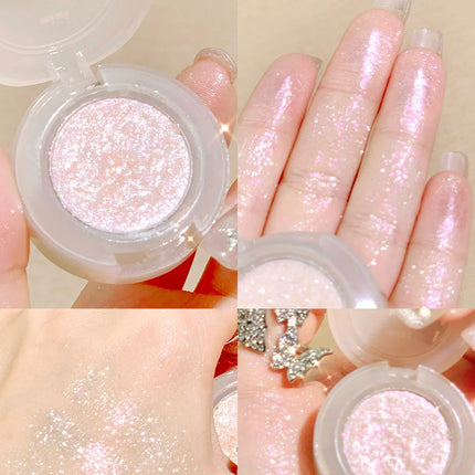 Diamond Highlighter Palette Gorgeous Glitter Eyeshadow Glossy Shiny Silkworm Shadow Shimmer Cowherd Weaver Girl Eyes Makeup