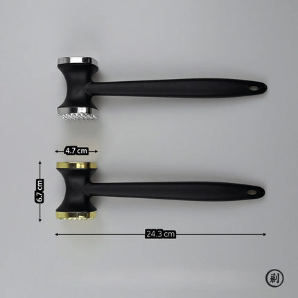 Heavy Duty Meat Hammer – Stainless Steel Head & Rubber Grip, Effortless Tenderizing Tool for Kitchen