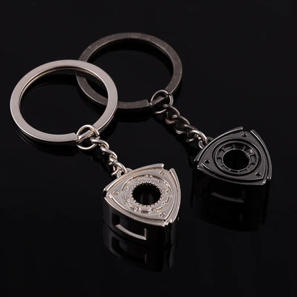 Metal Keychain Key Ring Car Engine Rotary Wankel Engine Rotor Gear Turbo Weighty Key Chain Car Accessories Jewelry Parts