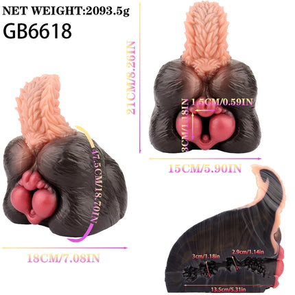 GEEBA Realistic Buttock Inverted Mold Silicone Fantasy Male Masturbator Medical-Grade Pocket Penis Stroker Onahole Adult Sex Toy