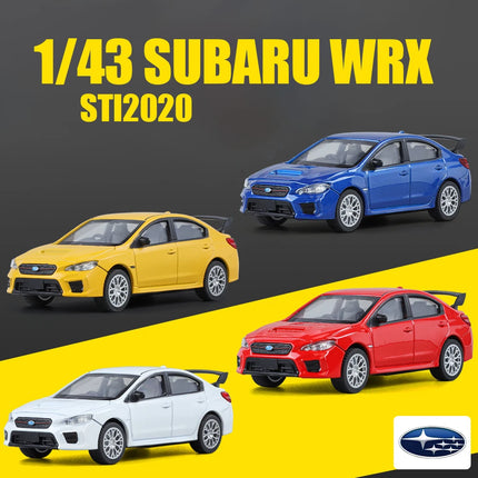 1/43 Scale Subaru WRX  Alloy  Diecast Sports Car Model Miniature Premium  Free Wheels Metal Collect Gift Kid Toys Decoration Col