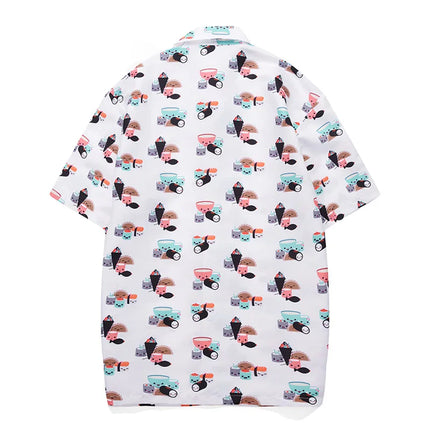 Fashion Mens Hawaiian Shirt Male Casual Colorful Printed Beach Aloha Shirts Short Sleeve Plus Size 5XL Camisa Hawaiana Hombre