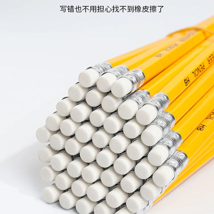 Yellow Wooden HB Pencils with Erasers for School Office Art Drawing  Bulk Pack of 100/50/30/20/10 Pcs for All Your Writing Needs