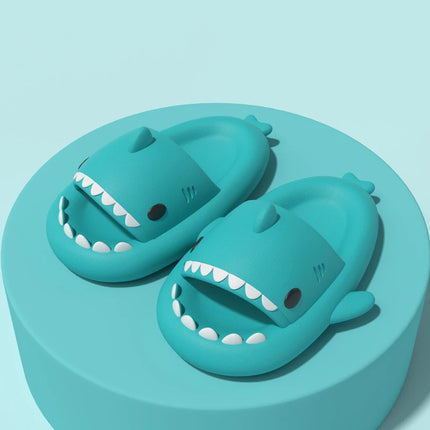 KIDMI Boys Girl Shark Slides Non-Slip Open Toe Cloud Sandals Cute Comfy Cushioned Thick Sole Slippers Cartoon Shower Slippers