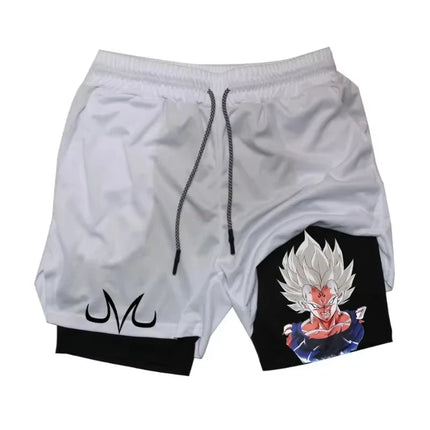 2026 Summer Anime Dragon Ball Son Goku Shorts Men Double Layer Sports Short Pants Digital Printing Sportswear Breathable Beach