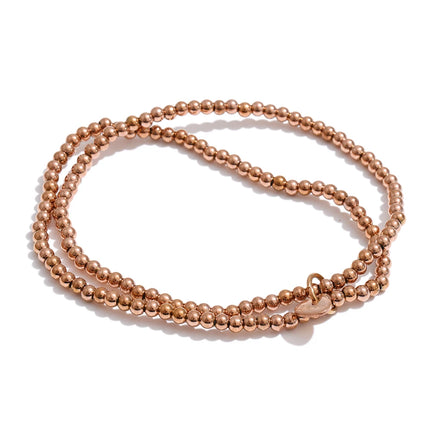 Yhpup Handmade Beads Jewelry Stainless Steel Elasticity Bracelet Bangle Ring Waterproof Fashion Summer Popular Jewelry Wholesale