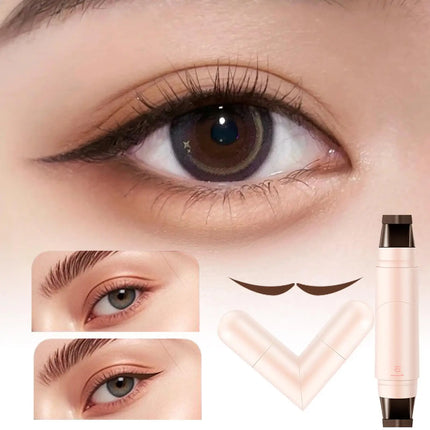 Rotating Eyeliners Stamp Pen Waterproof Sweat-Resistant One-Touch Application Liquid Eyeliners Smudge-Proof Daily Makeup