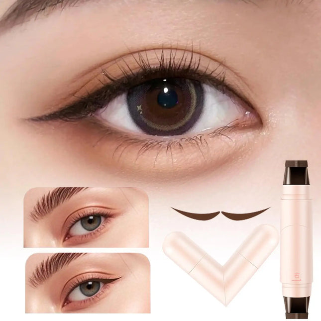 Rotating Eyeliners Stamp Pen Waterproof Sweat-Resistant One-Touch Application Liquid Eyeliners Smudge-Proof Daily Makeup