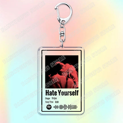 TV Girl Songs Keychains for Women Accessories Bag Cigarettes Out The Window Lovers Rock Not Allowed Keying Jewelry Fans Gifts