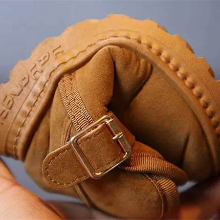 Children Snow Boots Winter Cute Warm Fashion Anti Slip Shoes Kids Boys Girls Leisure Thick Fur Platform Flat Short Boot Sneakers