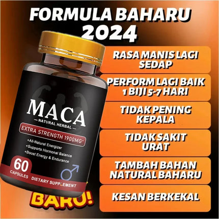 Original Maca Capsules Ashwagandha Tablet Pen-is Enlargement Energy Supplement Increase Size, Erection Pills for Men