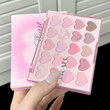 Sweetheart 20-color Eyeshadow palette,Matte Brown,Pearlescent, Shiny,Energetic and Versatile New Style,Creating a Stylish Makeup