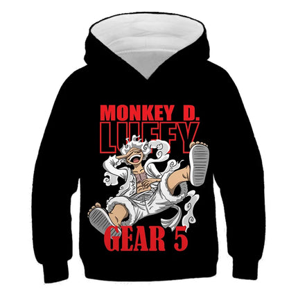 One Piece Kids Hoodie Sweatshirt One Piece Boys Girls 3D Printing Sport Sweater Cosplay Costume Children Pullovers Tops