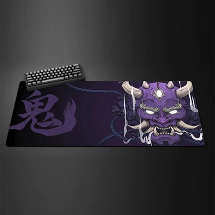 Game mouse pad Japanese samurai devil mousepad black ghost face gamer desk mat mouse pad carpet gaming accessories table pad