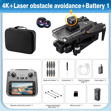 For Genuine V198MAX GPS Drone 8K Professional Camera Aerial FPV Brush Laser Obstacle with Large Screen Remote Control Folding RC