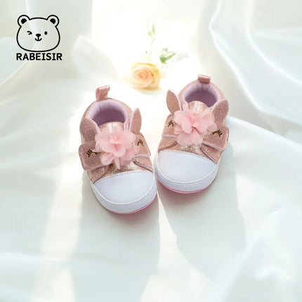 RABEISIR baby shoes princess shoes baby walking shoes 6-12-18 months soft sole breathable