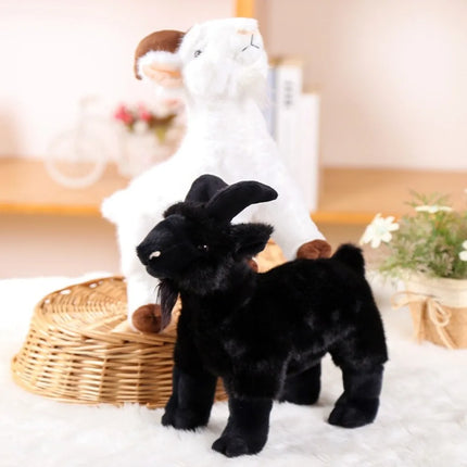 Cute 18/30cm Baby Goat Plush Doll Horned Sheep PP Cotton Doll Toys Soft Fluffy Baby Goat Keychain for Kids and Adults