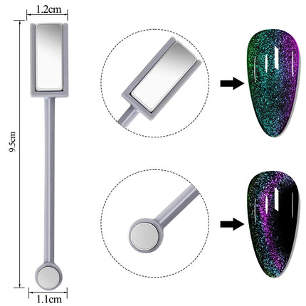 6 colors Starry Sky Effect Magnetic Gel Polish Set with Soak Off UV LED Cat Eye Gel Polish Manicure Nail Art Kit - Magnetic Stic
