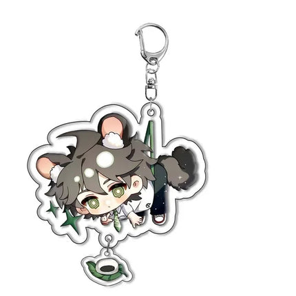 Anime Danwanlunpo Acrylic Keychain Cosplay Figures Naegi Makoto Kirigiri Kyoko Maizono Pendant Bag Accessories Fans Keyring