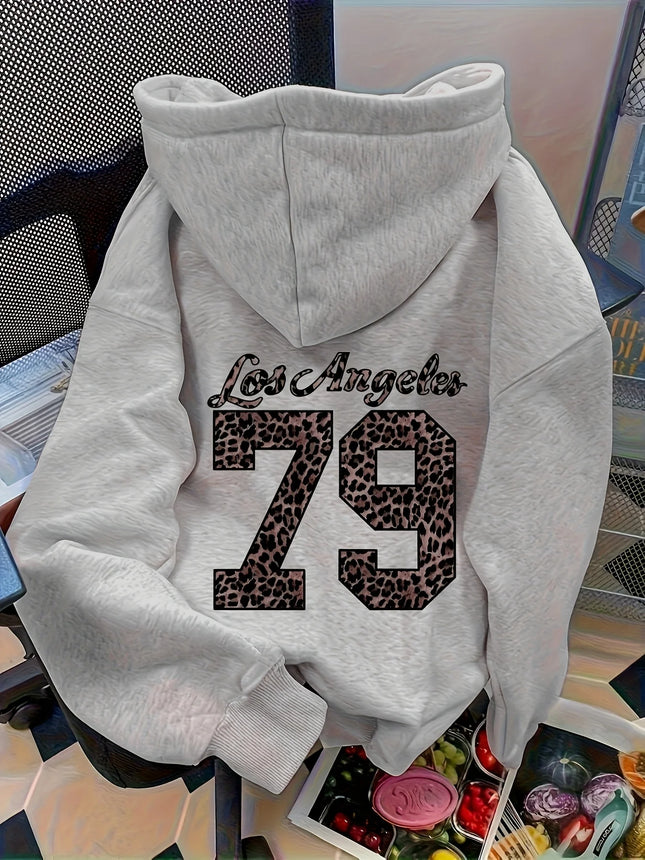 Women's Hoodie Pullover Sweatshirt with Australian Surf Graphic Bondi Beach EST 1851 Relaxed Fit Hooded Sweatshirt  Casual Top