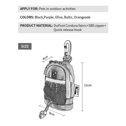 Truelove Pet Multi-functional Poop Bag Holder for Leash Pet Dog Treat Bag Training Pouch Side Bag Dispenser Waist Pouch TLB2011