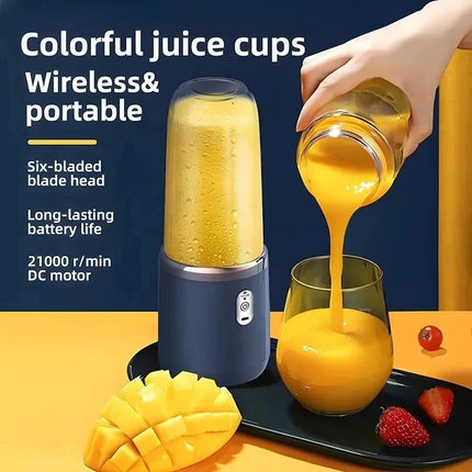 New 400ML Fruit Electric Juicer Food Milkshake Mixer Machine Portable Juicer Maker Double Cup Multifunction Household Blender