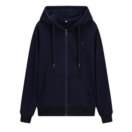 2025 Men's Knit Hoodies New Autumn Winter Casual Zipper Sweatshirts Fashionable Outdoor Jogging Fitness Warm Sportswear