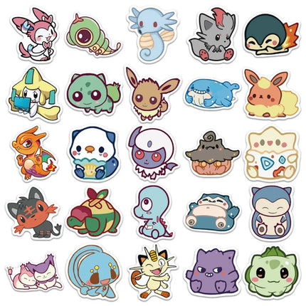 10/30/50pcs Japanese Anime Pokemon Stickers Kawaii Pikachu Graffiti Decals DIY Laptop Suitcase Skateboard Cute Cartoon Sticker