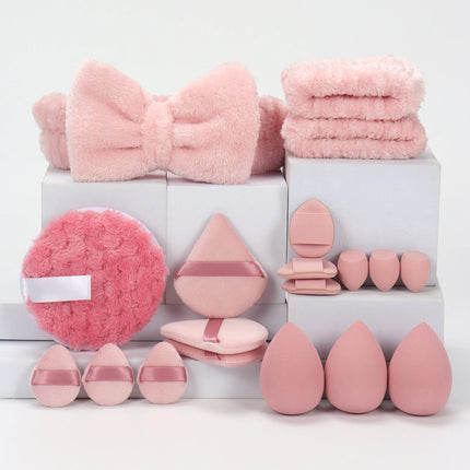 19 件 Cosmetic Puff Makeup Sponge Blender Beauty Egg Foundation Sponges Puff Wash Face Headband Wristband Make up Accessories