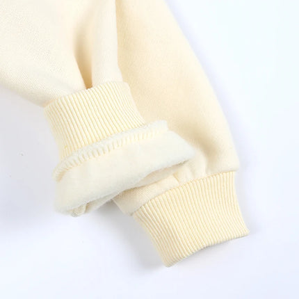 2026 Custom Winter Kids Boys Girls Clothes Children Hoodies Soild Cotton Thicken Fleece Sweatshirts Toddler Sport Pullover Top
