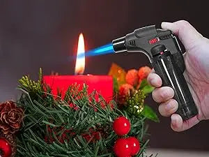 Butane Refillable Jet Flame Torch Lighter Windproof Torch for Candle Fireplace Camping Grill BBQ Lighters