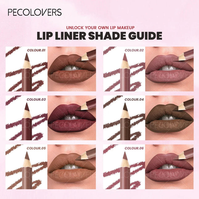 1PC Waterproof Matte Nude Lip Liner - High Pigmentation Long-Lasting , Wax-Based Natural Nude，Suitable for All Light Beige Types