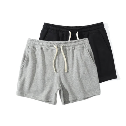 2025 Gym Summer Fitness Shorts Mens Elastic Casual Sport Shorts 2Pcs Breathable Surffing Seaside Resort Solid Running Sportswear