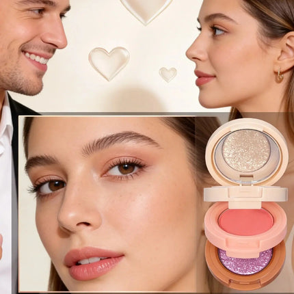 Miss Lara 3-Layer Makeup Palette High-Gloss Blush Pearlescent Matte Finish Multifunctional Valentine's Day Gift for Women