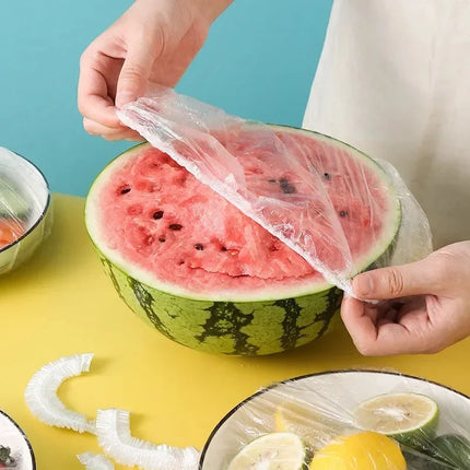 Disposable Food Cover Saran Wrap Bowel Cover Food Grade Fresh-keeping Plastic Bag Kitchen Storage Accessories Elastic Bowl Cover