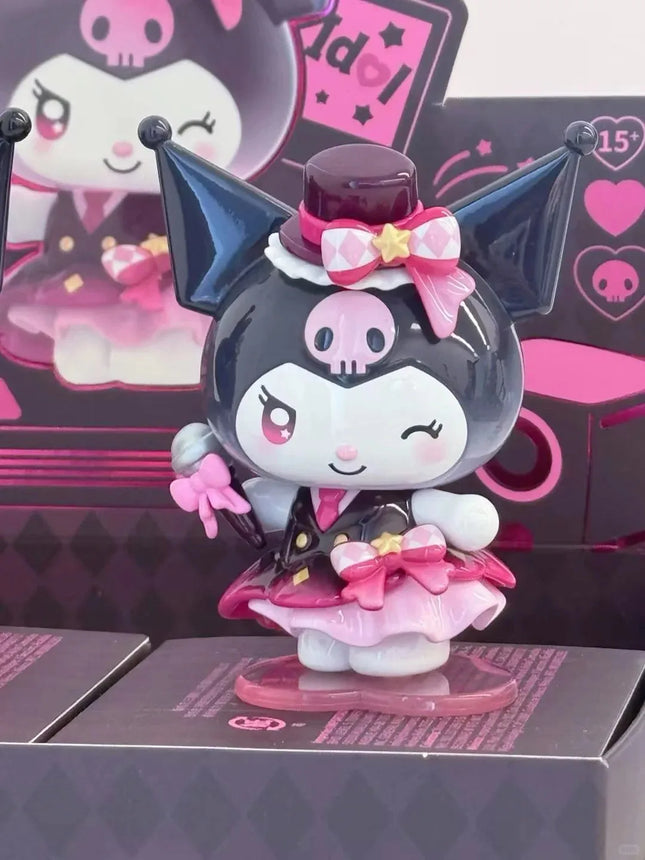 Sanrio Kuromi Sparkling Idol Series Blind Box Cute Anime Figure Mystery Box Kuromi Doll Collect Desktop Decor Surprise Gift Toys