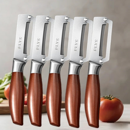 Kitchen Peeler Household Peeling Knife Fruits Vegetable Peeler with Wooden/steel Handle and Bottle Opener Kitchen Tool