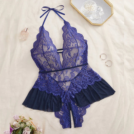 Plus Size Underwear Lace Bodysuit Women Nightgown