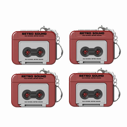 Retro Mini Recorder Player Keyring New Style Funny Record Players Keychain Suprise Gift Supplies Car Keychain
