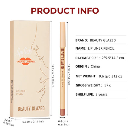 12pcs Lip Liner Pencil Set Matte Nude Sharping Lipliner Pencil Lipstick Waterproof Long Lasting Lipstick Pen Lip Tint Cosmetics